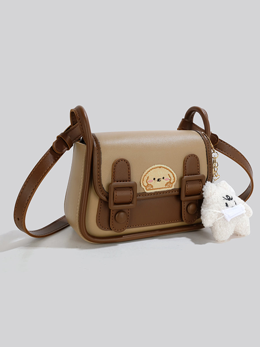 PU Leather Lovely Puppy Crossbody Bag