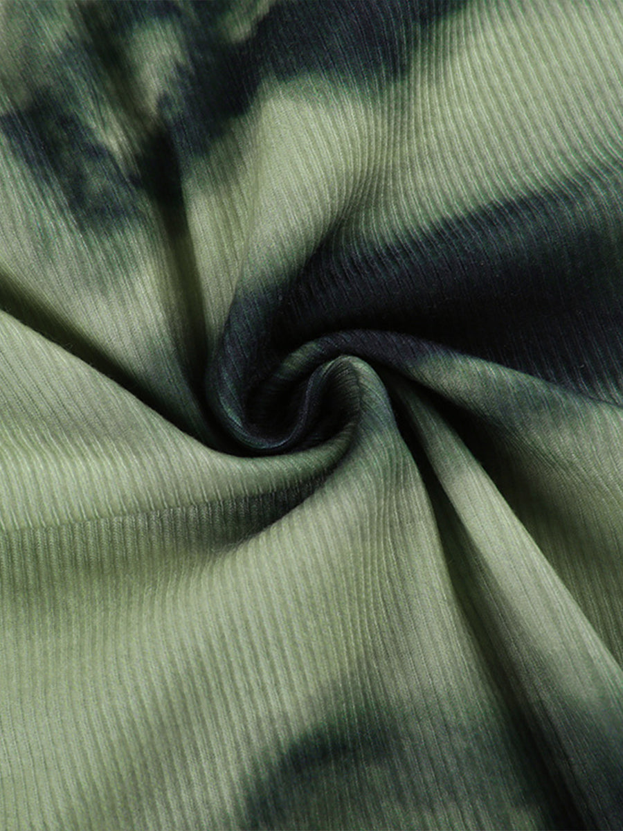 Green Tie-Dye Tank Top