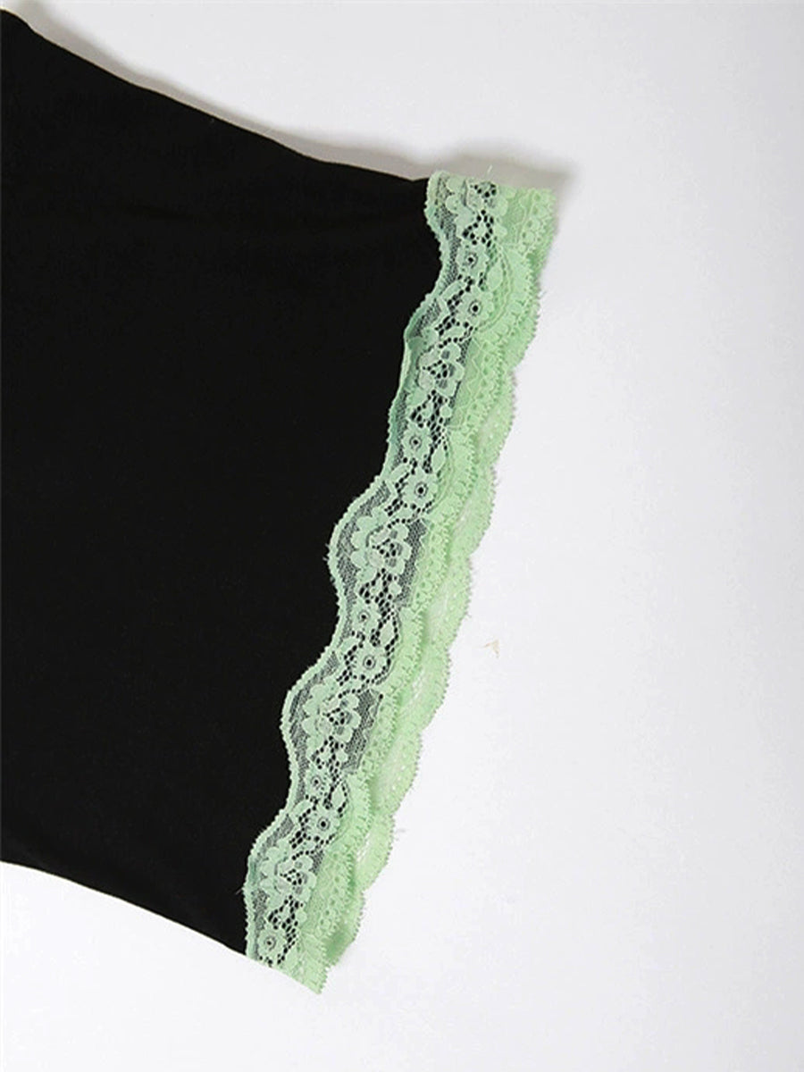 Patchwork Lace Stretch Cami Top