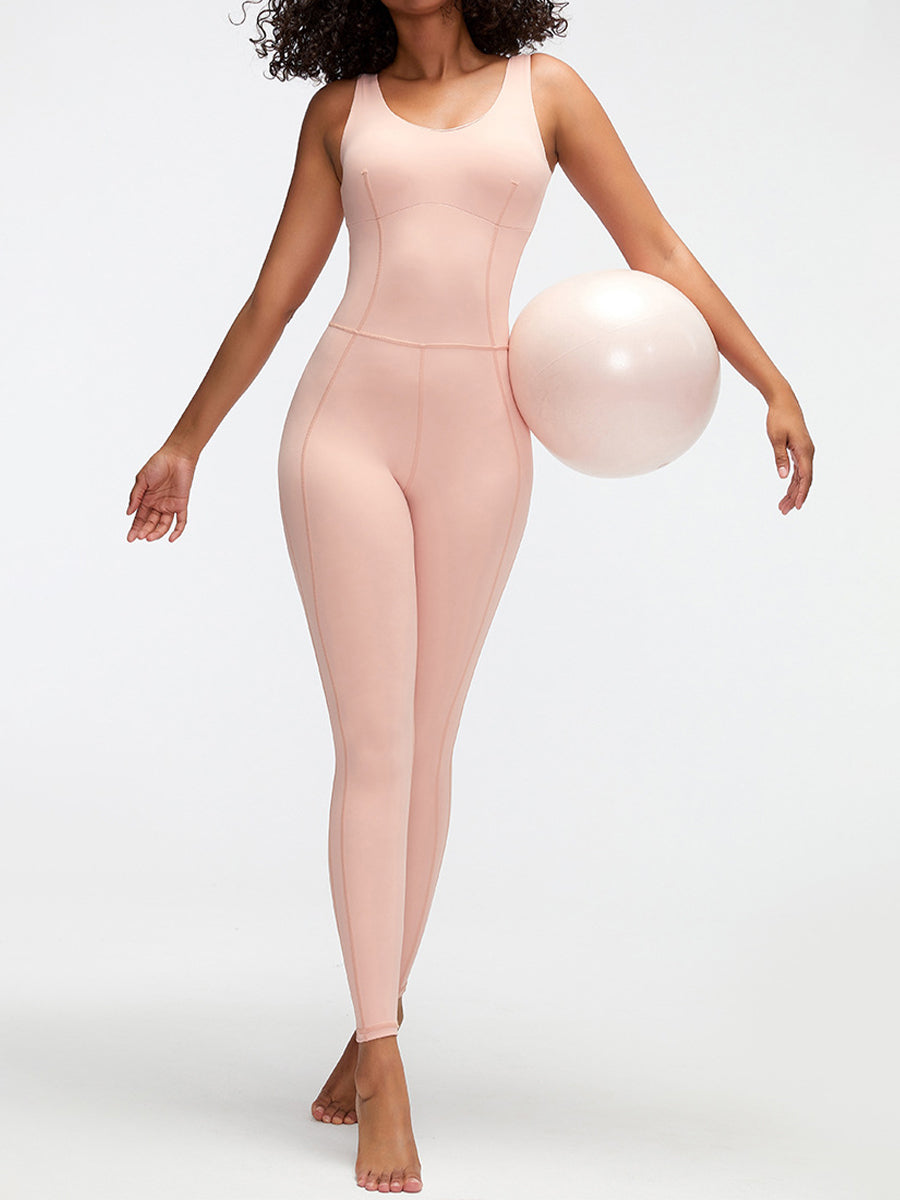 Women Unitards Backless Flare Leg Skin-Friendly Sleeveless Romper