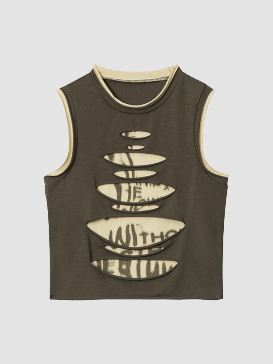 Ripped Short Hip Hop Tank Top