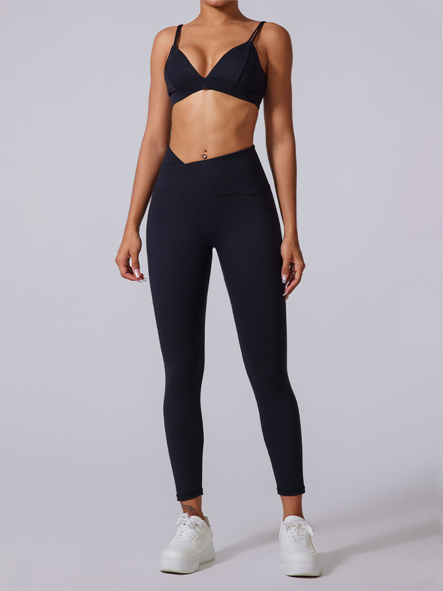 2pcs Sports Bras Skin-Friendly Sports Set Workout Set Fitness Yoga Suit