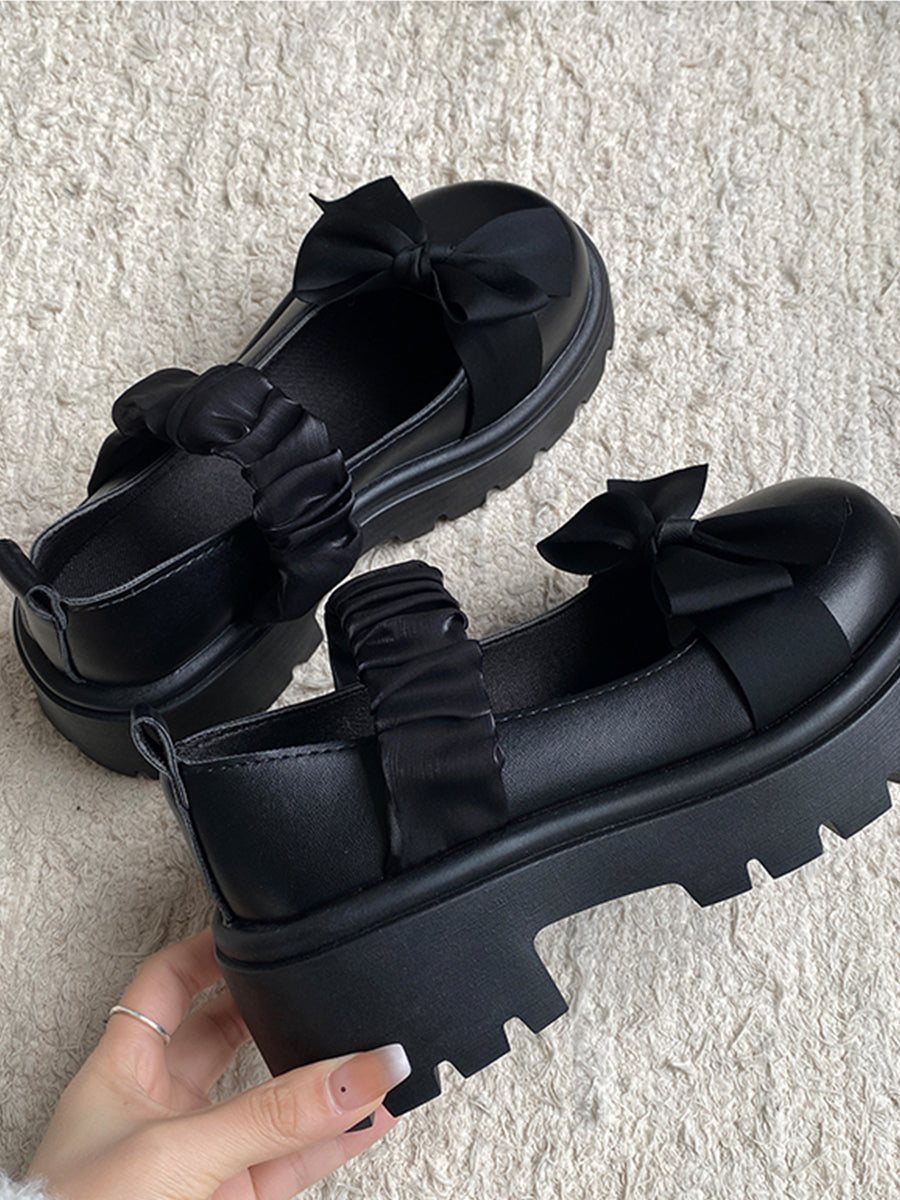 Lolita Kawaii Ankle Strap Bow Prom Heels Pumps