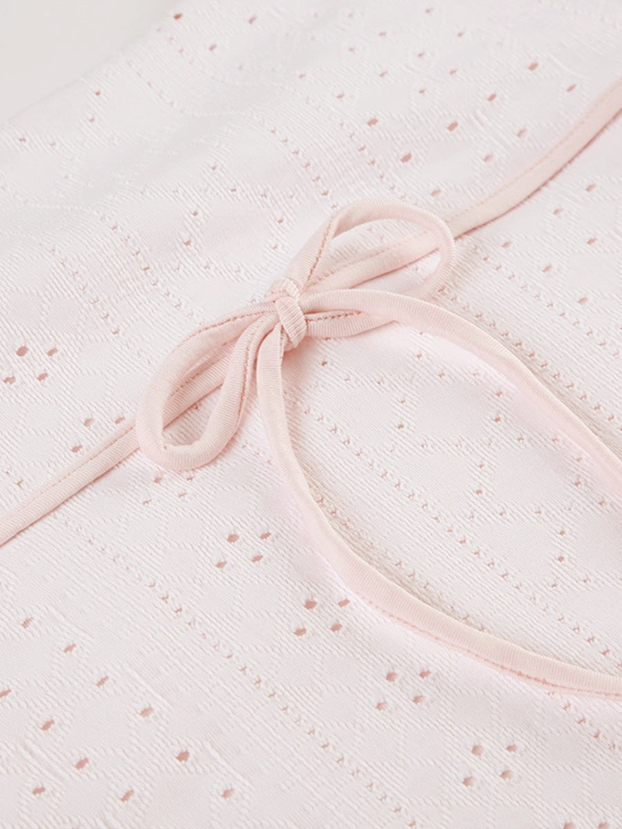 Fake Two Piece Bow Tie Cami Top