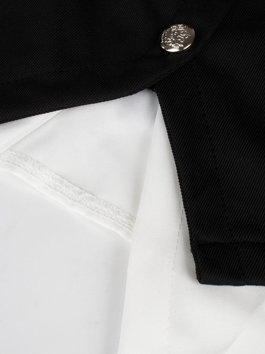 Fake Two Piece Top + Pleated Skirt Set