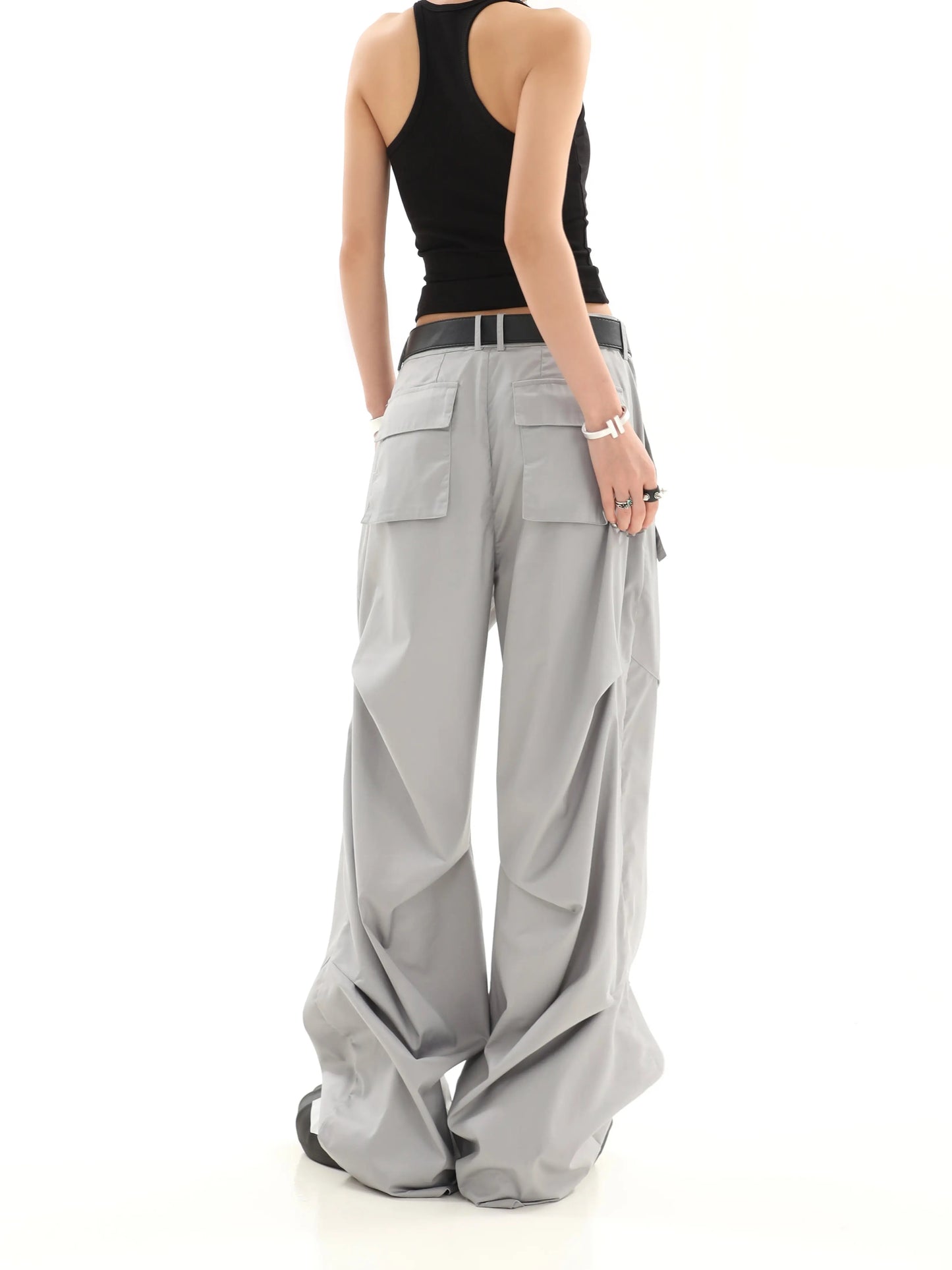 High Waisted Loose Straight Casual Suit Pants