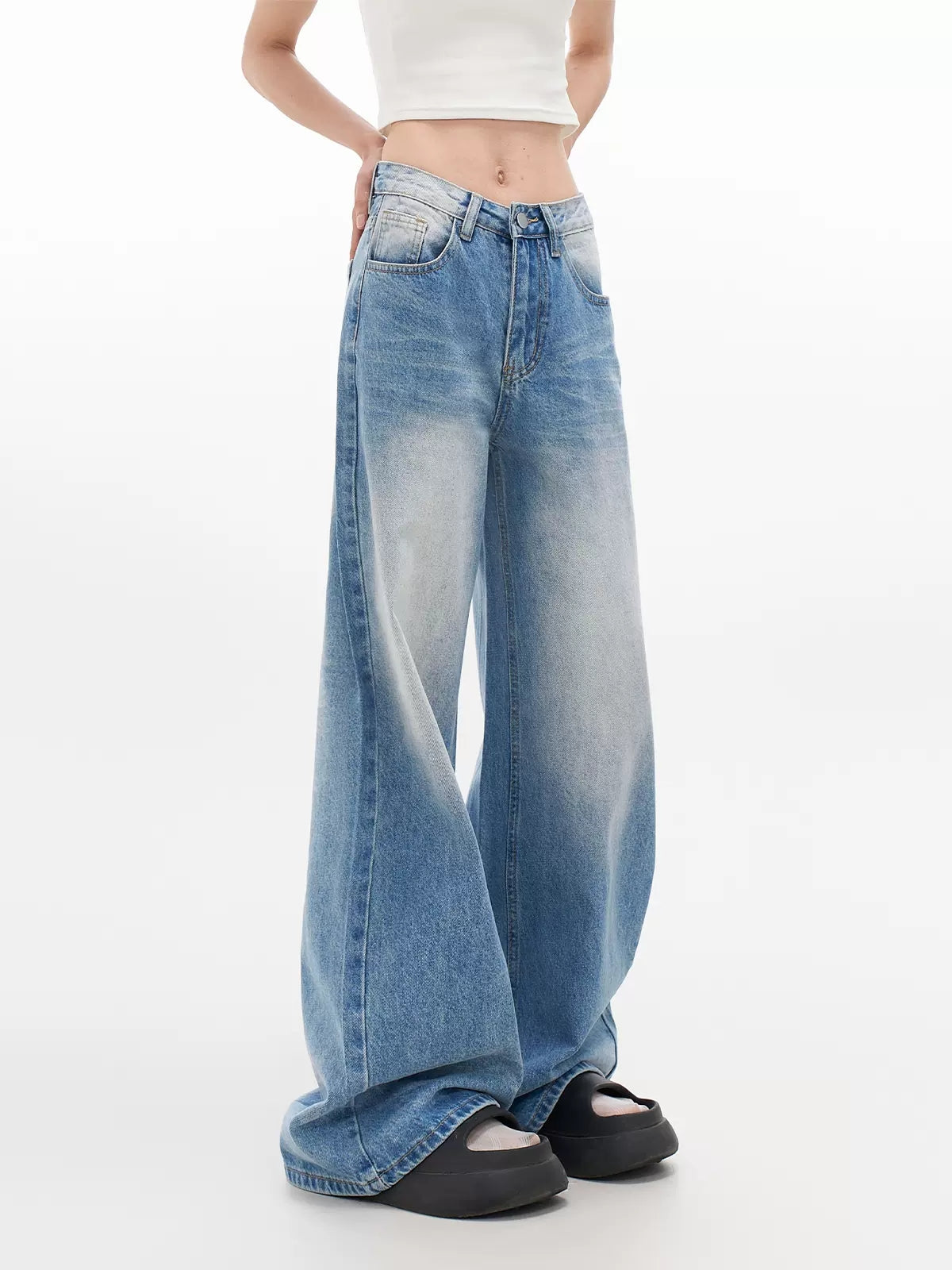 Vintage Loose Wide Leg Denim Jeans