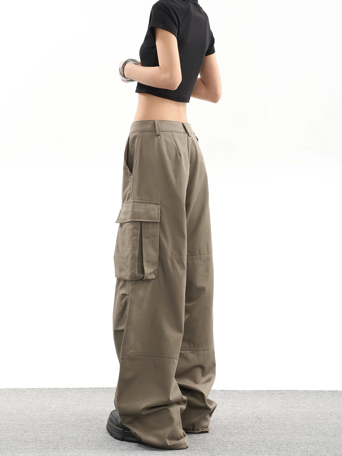 Hiphop Casual High Waist Straight Pants
