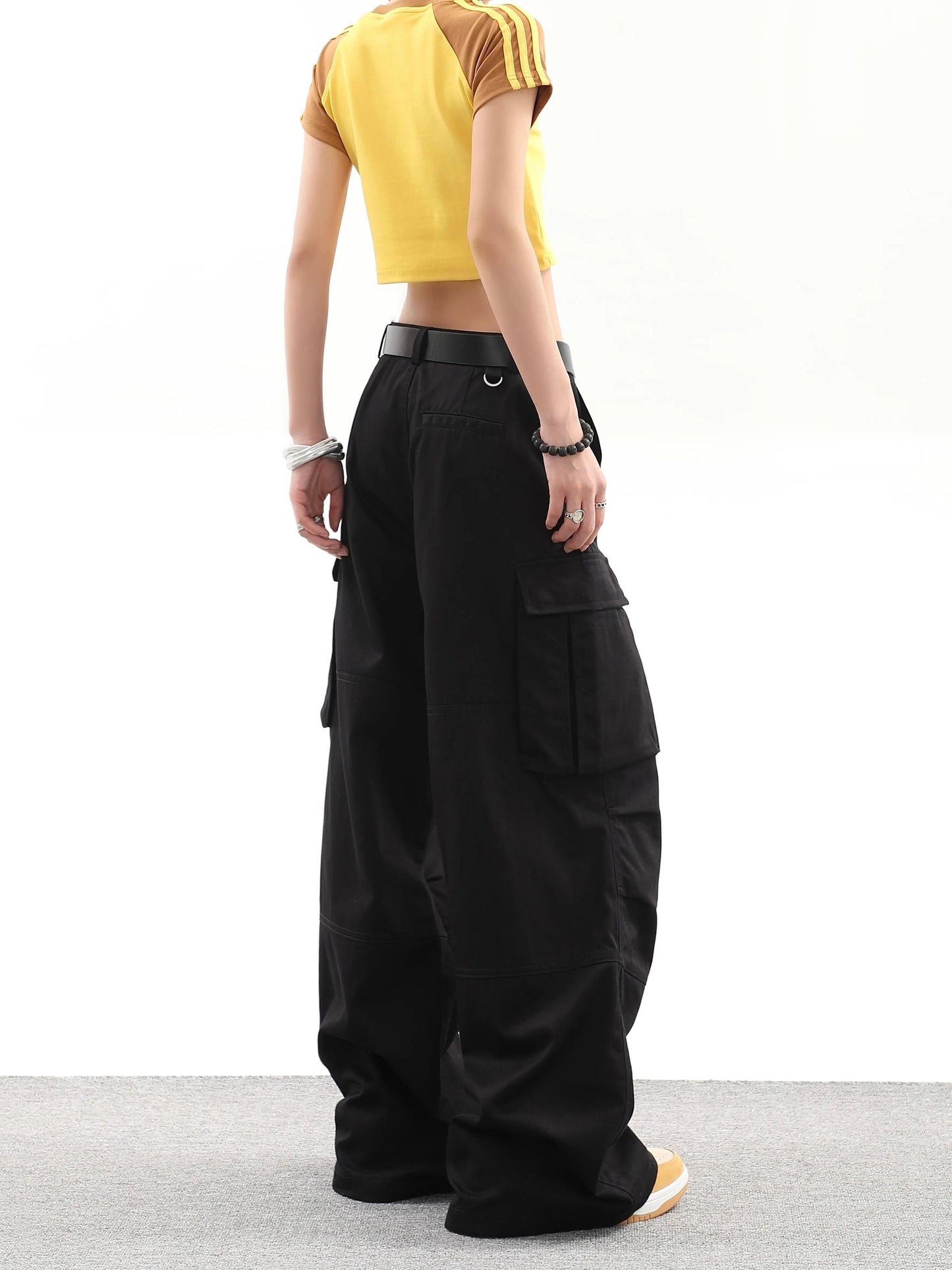 Hiphop Casual High Waist Straight Pants
