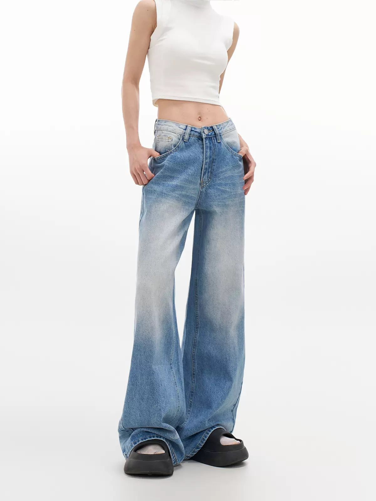 Vintage Loose Wide Leg Denim Jeans