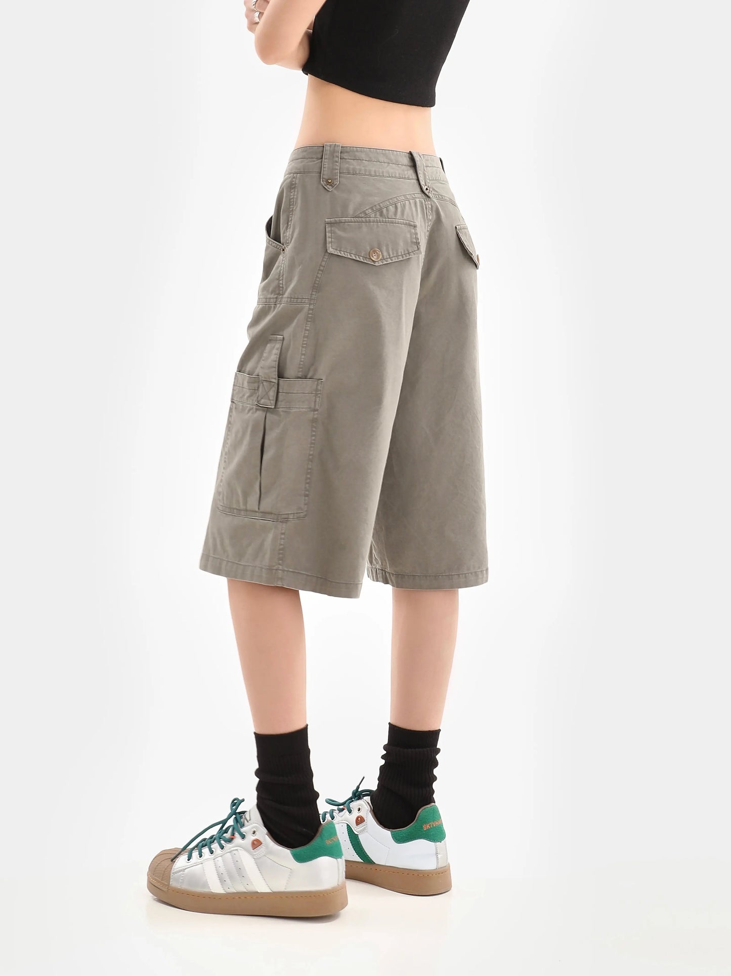 Casual High Waisted Loose Short Casual Pants