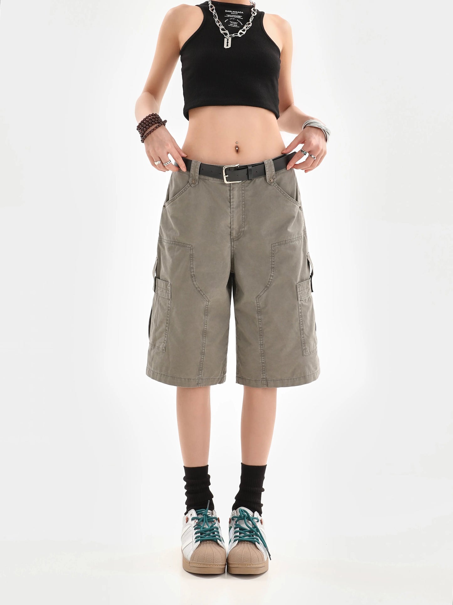 Casual High Waisted Loose Short Casual Pants