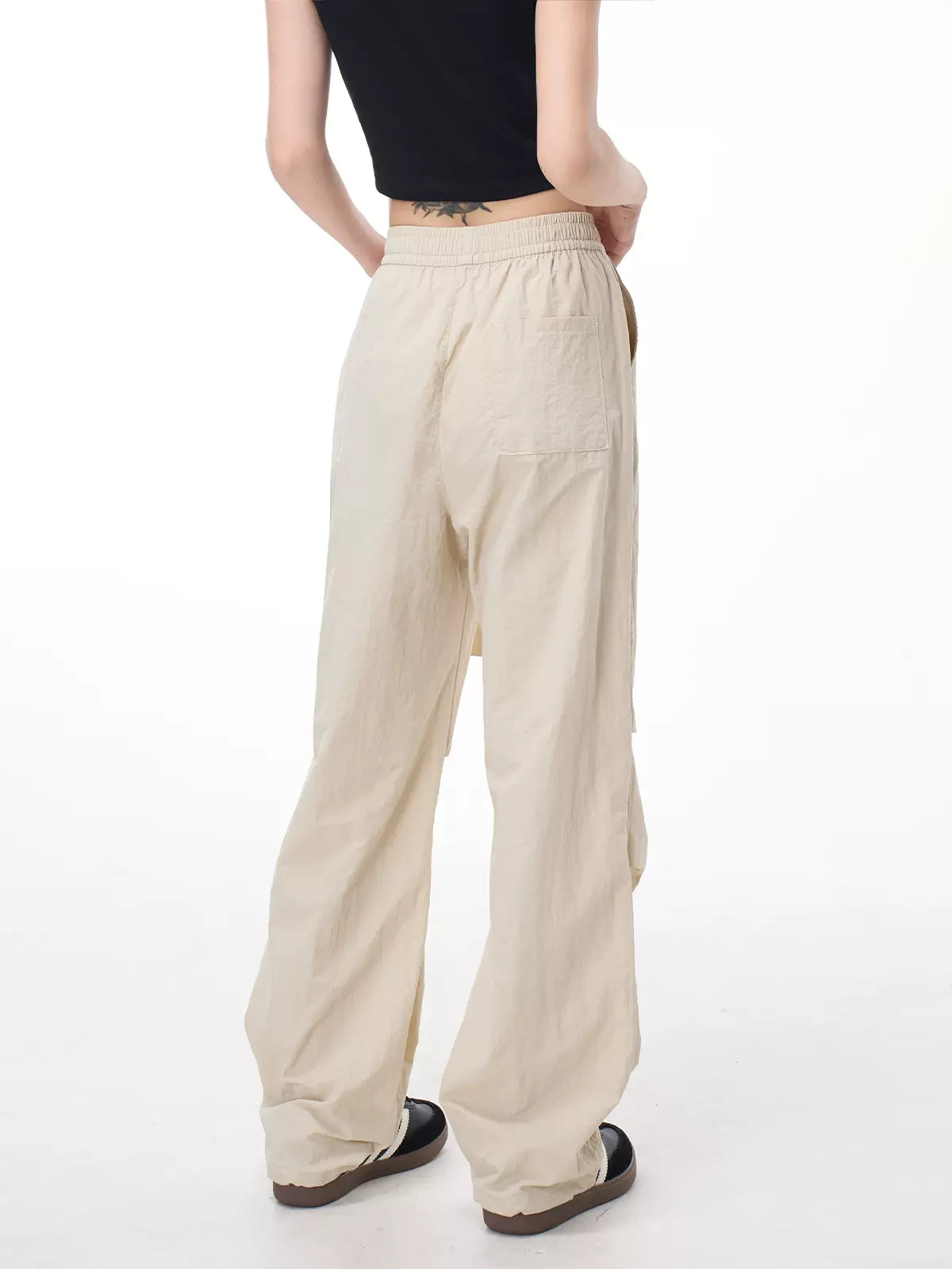 High Waisted Drawstring Loose Fit Sweatpants