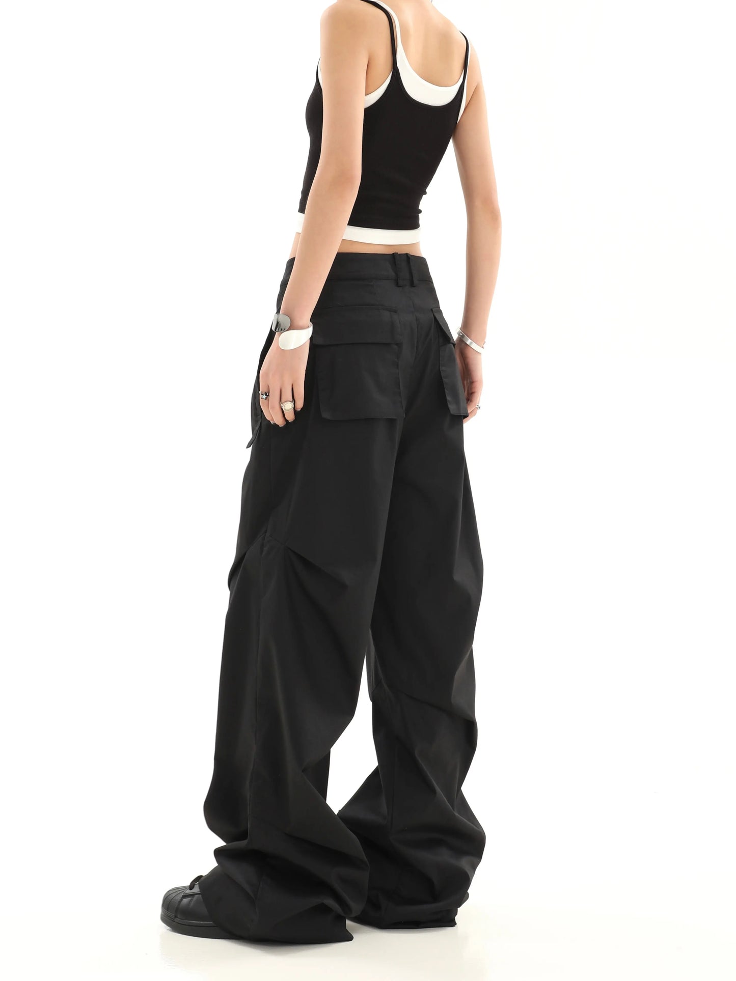 High Waisted Loose Straight Casual Suit Pants
