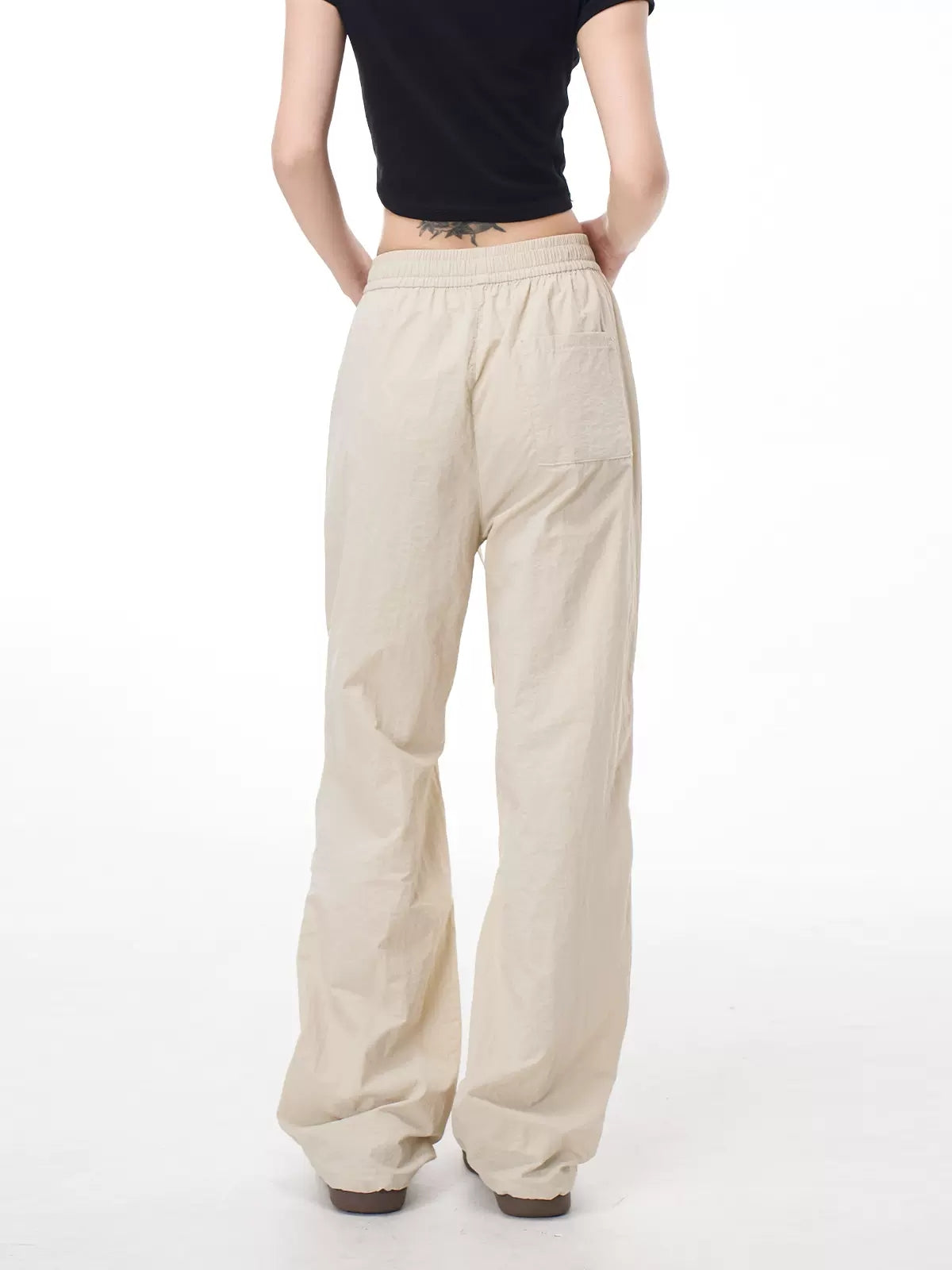 High Waisted Drawstring Loose Fit Sweatpants