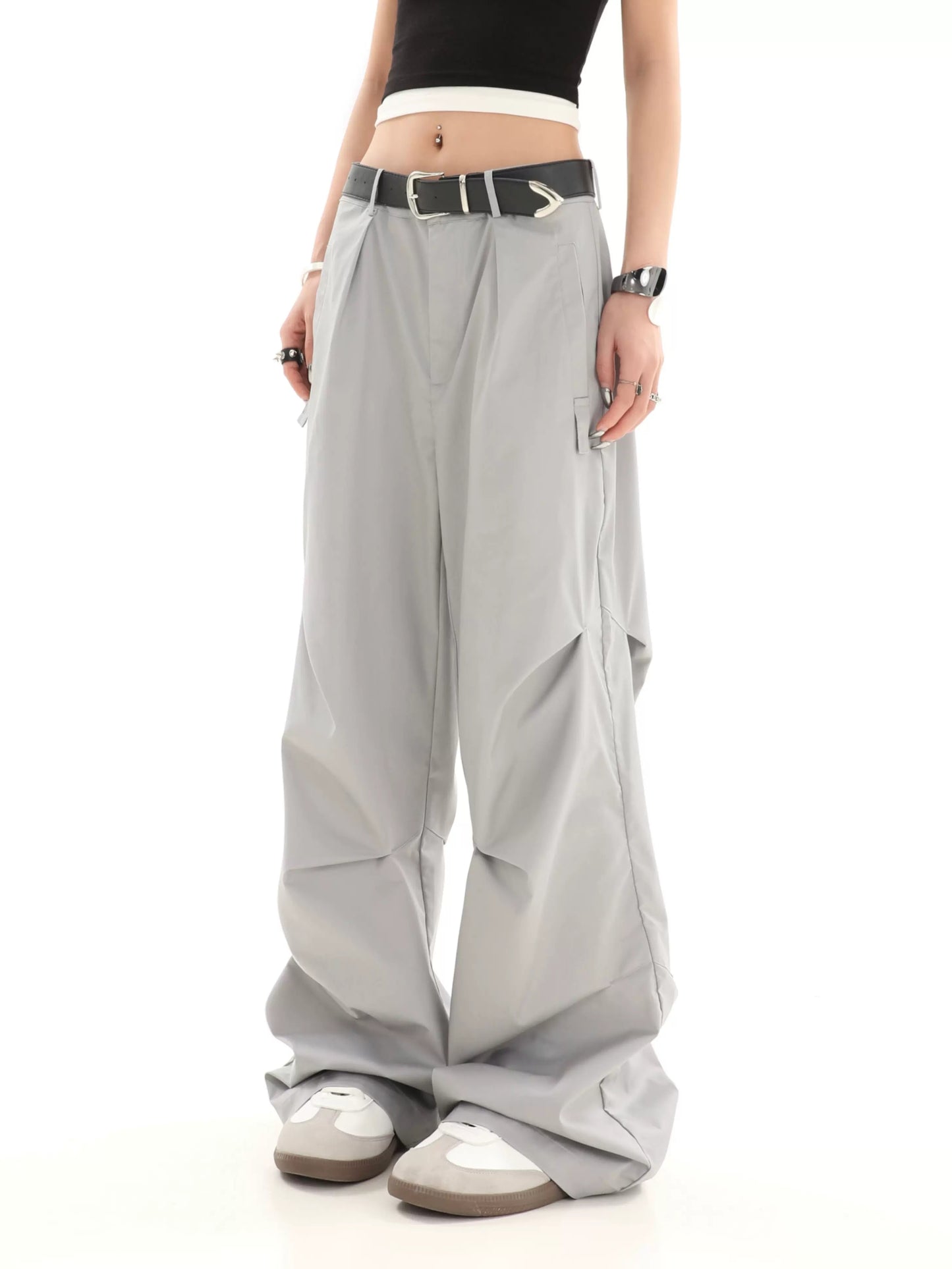 High Waisted Loose Straight Casual Suit Pants