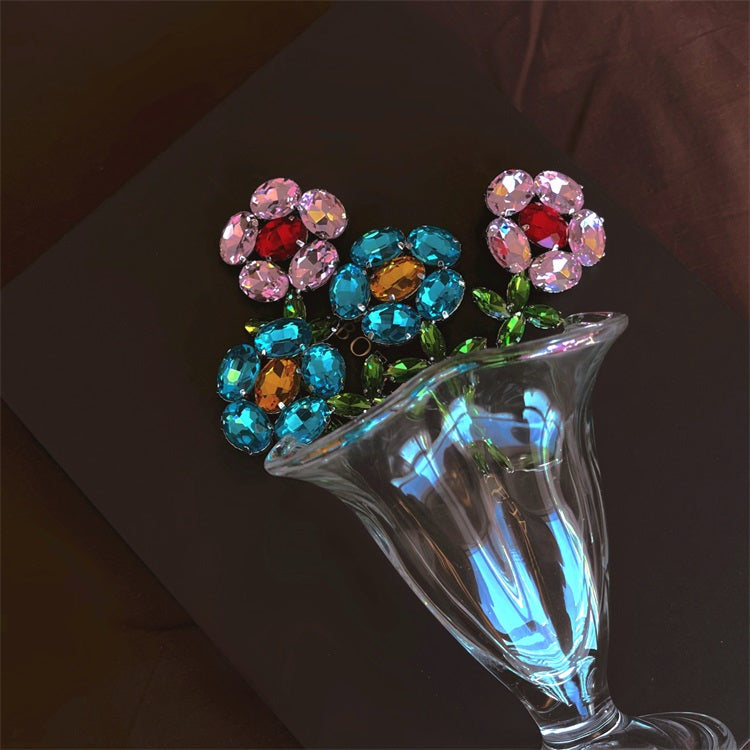 Crystal Flower Earrings