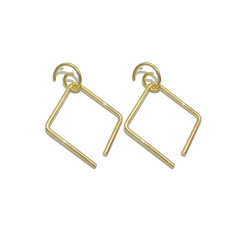 Simple Irregular Metal Earrings