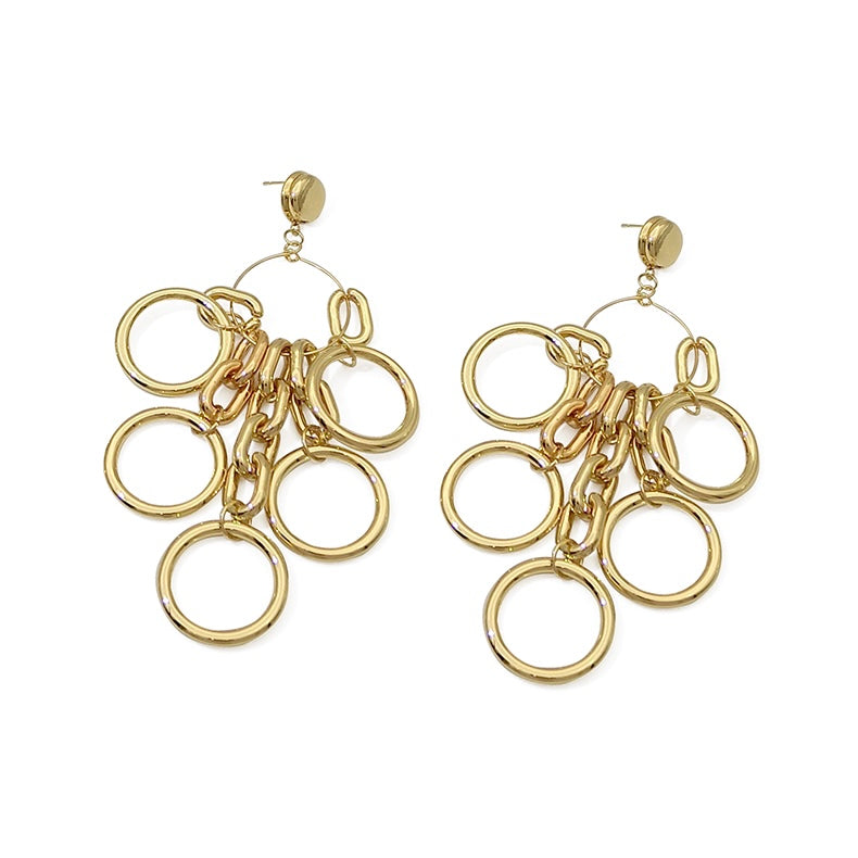 Circle Patchwork Earrings