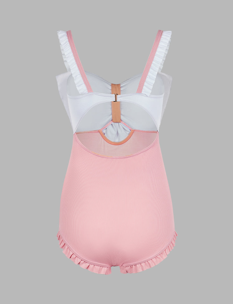 Ruffled Bowknot One-piece Swimwear