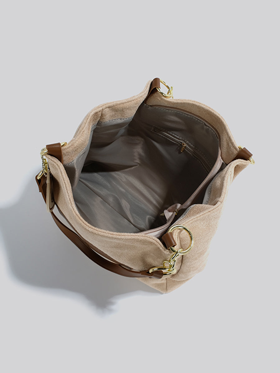 Velvet Bear Charm Tot Bag