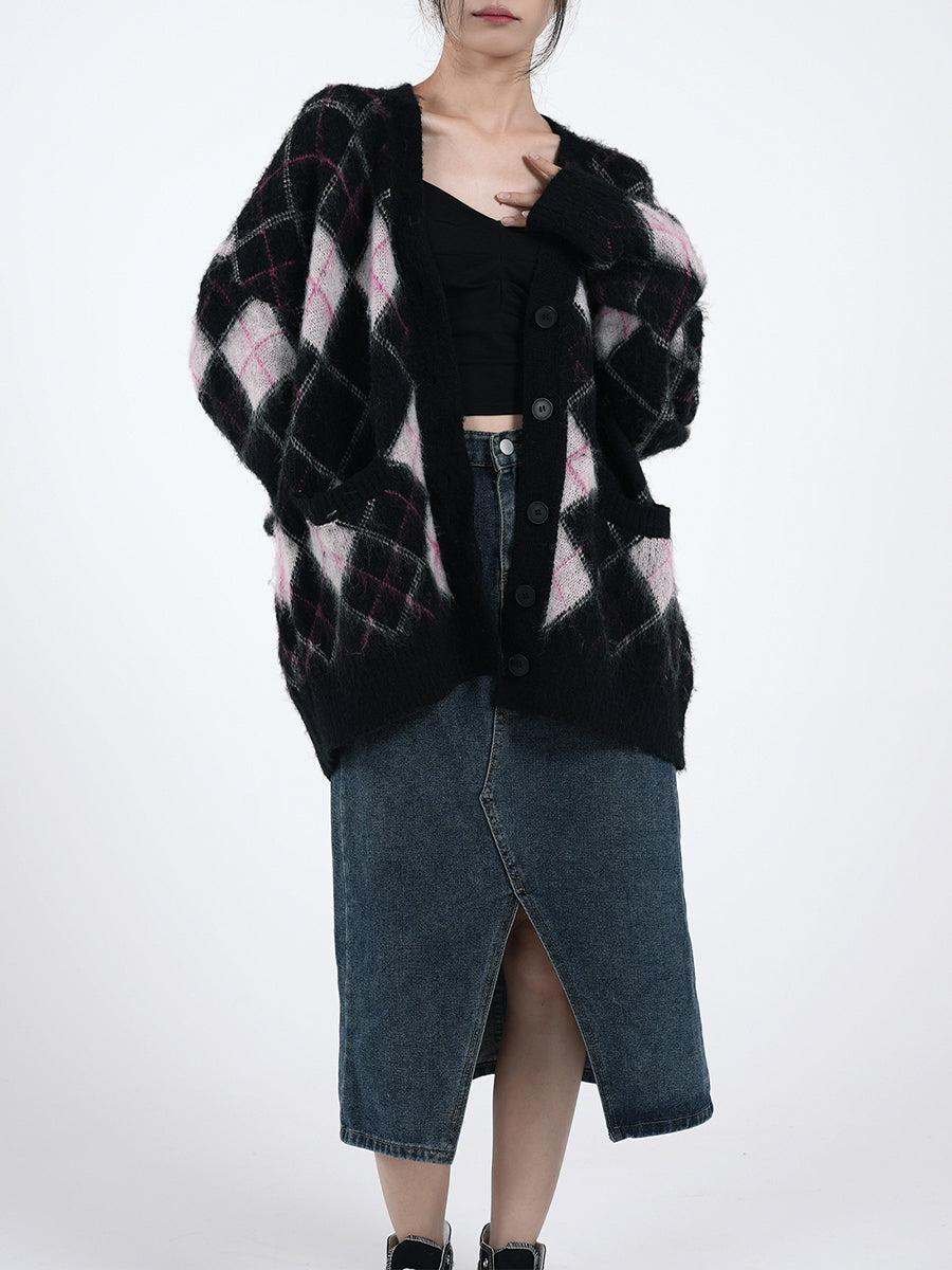 Oversized Knitted Sweater Cardigan