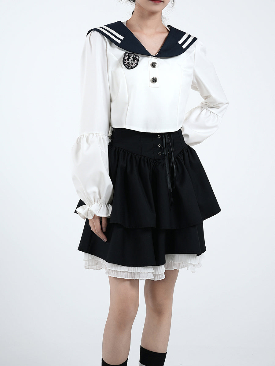 Black and White Bow Skirt