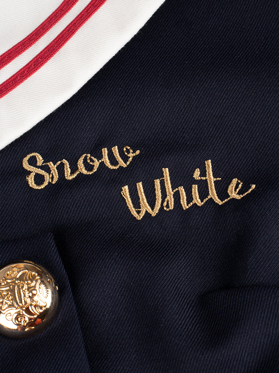 JK Uniform Badge Top + Pleated Skirt Set