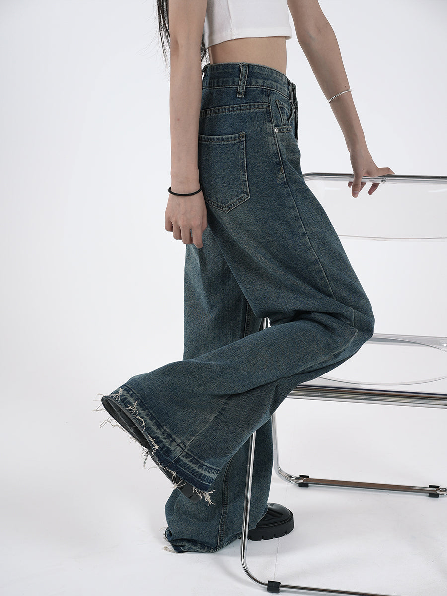 Blue Loose Denim Jeans Pants