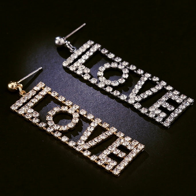 LOVE Crystal Earrings