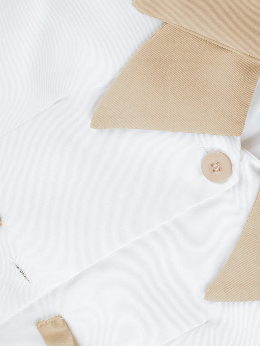 Blouse Blazer & Pleated Skirt Set