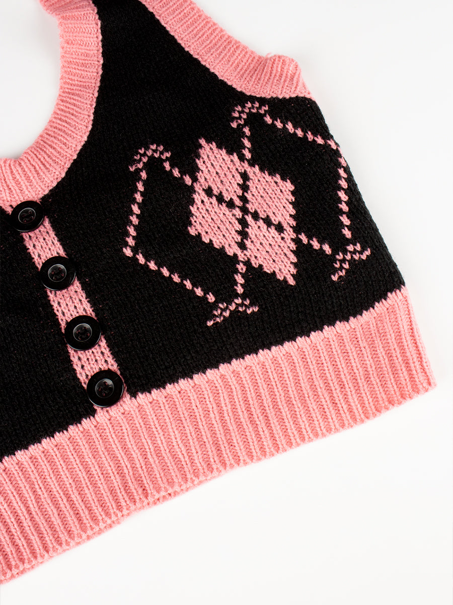 Knitted Cardigan + Hanging Neck Camisole + Skirt Three Piece Set