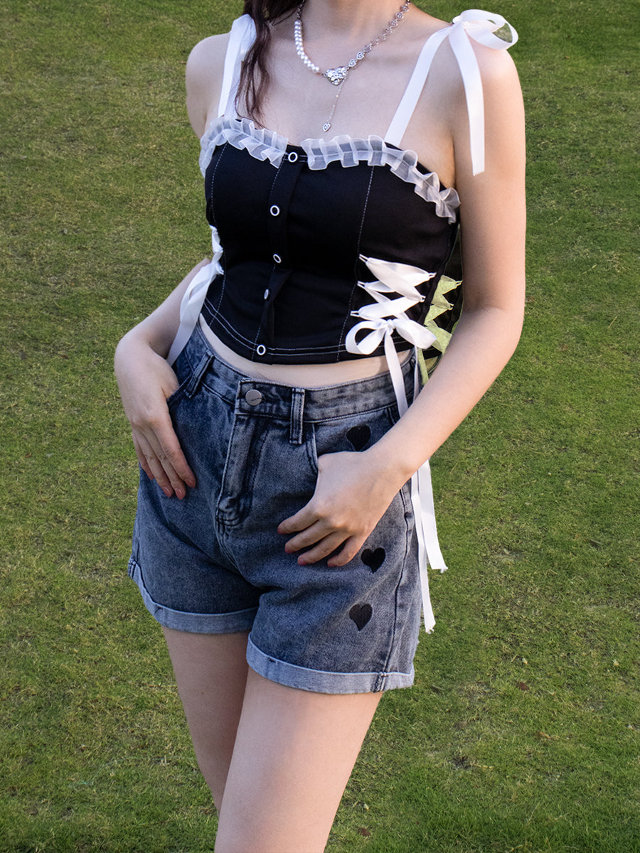 Sexy Patchwork Lace Cami Top