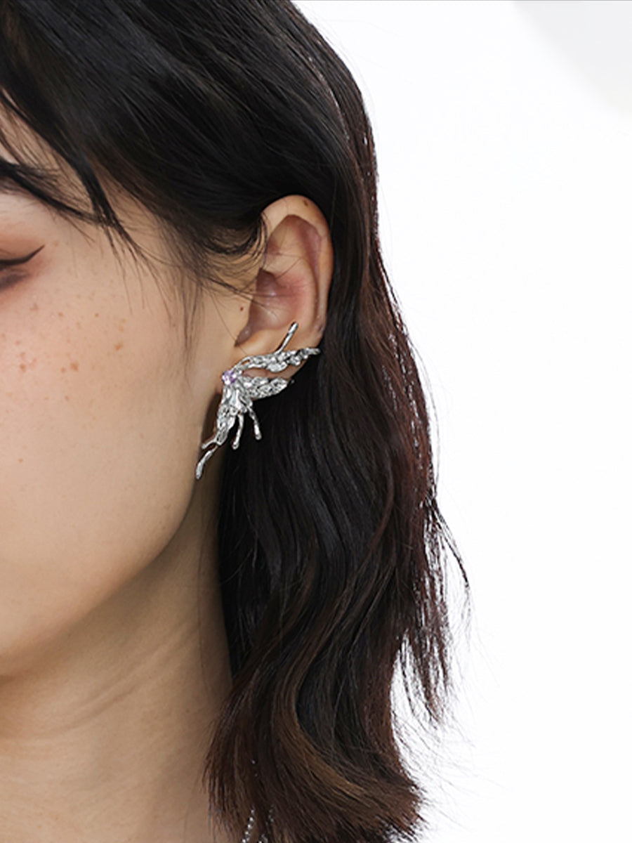 Asymmetrical Butterfly Earrings