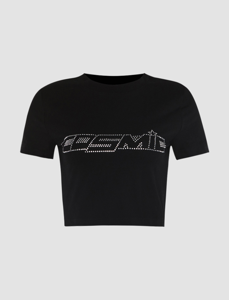 Letter Graphic Crop Top