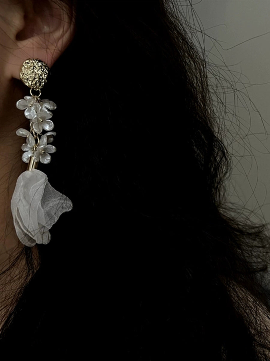 Chiffon Floral Patchwork Earrings