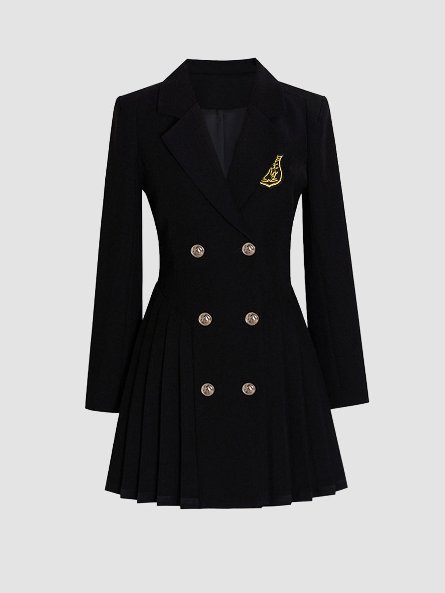 Professional Pleated Suit Dress