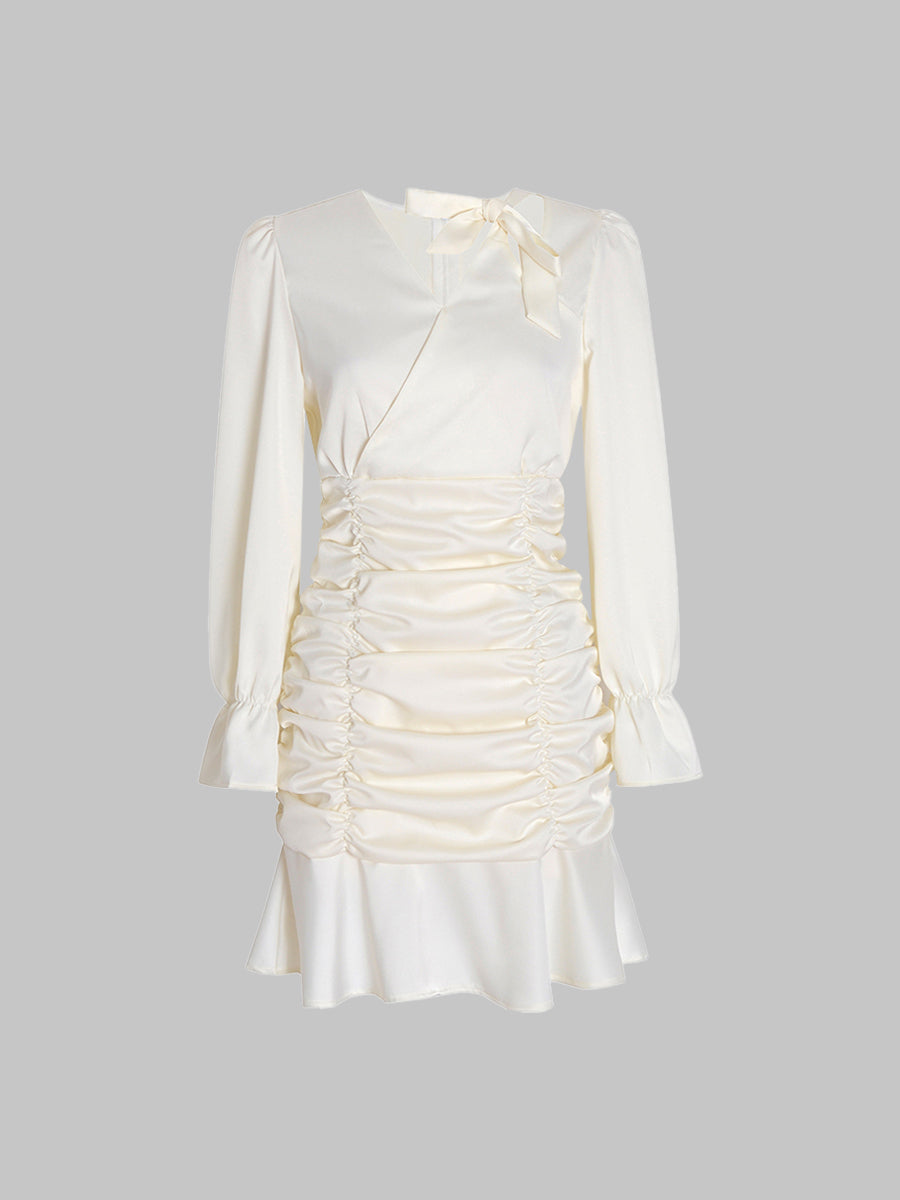Cream Fairy Satin Dress