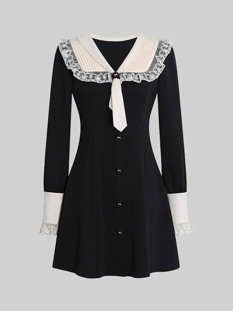 Lace Collar Dress