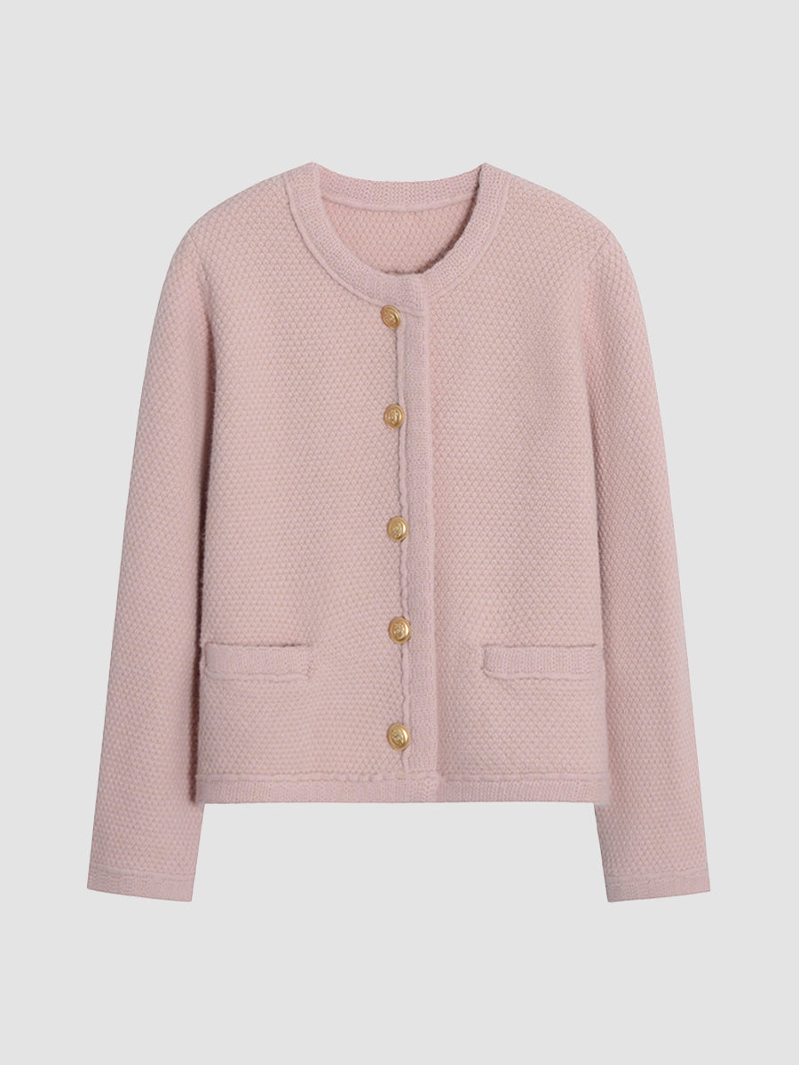 Pink Sweater Jacket Cardigan