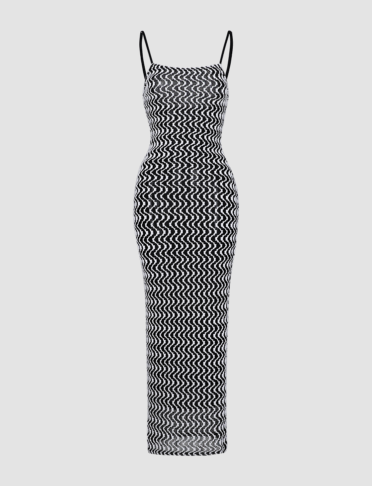 Boho Wave Slim Fit Cami Dress