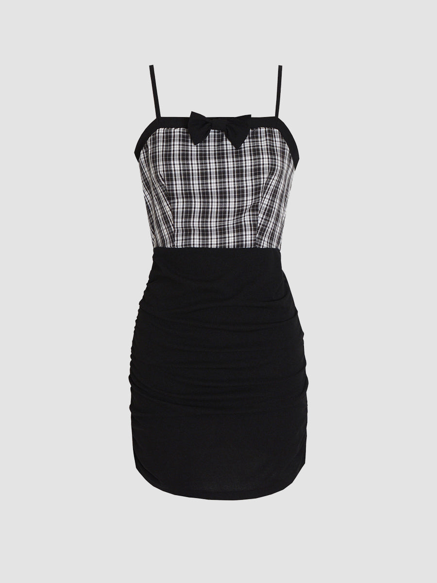 Plaid Camisole Dress
