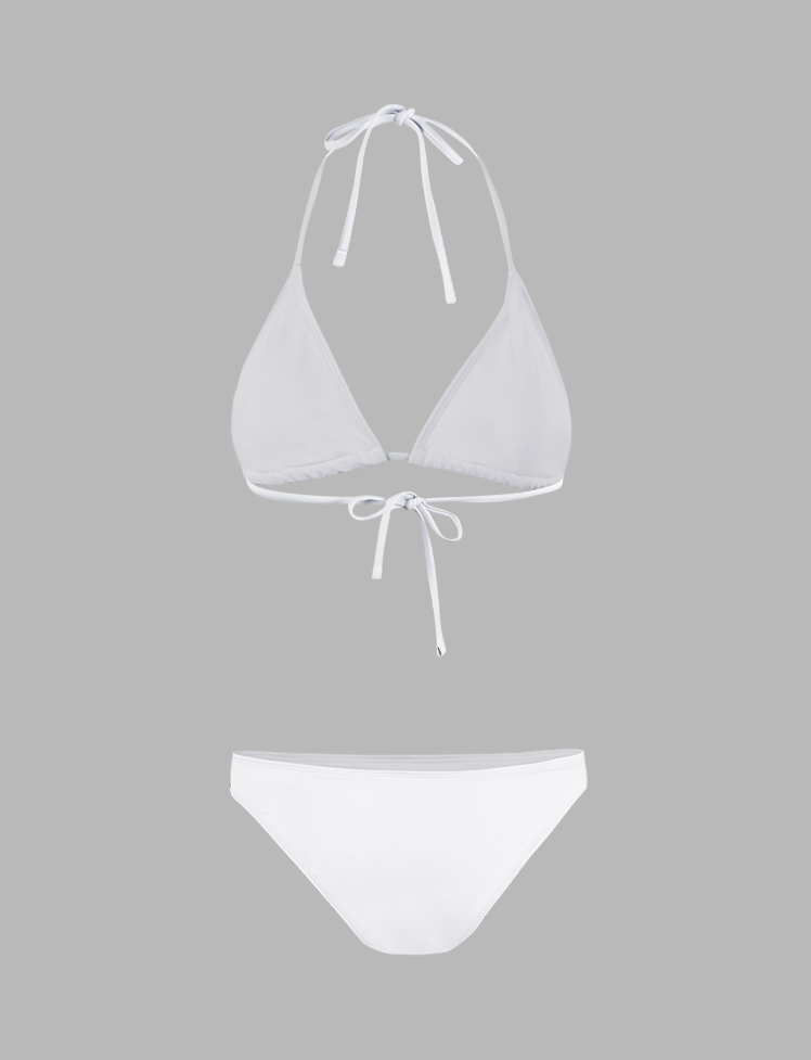 Solid Bikini&Jumpsuit Three-piece Set