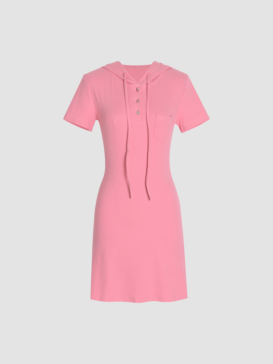 Solid Color Slim Fit Knit Dress
