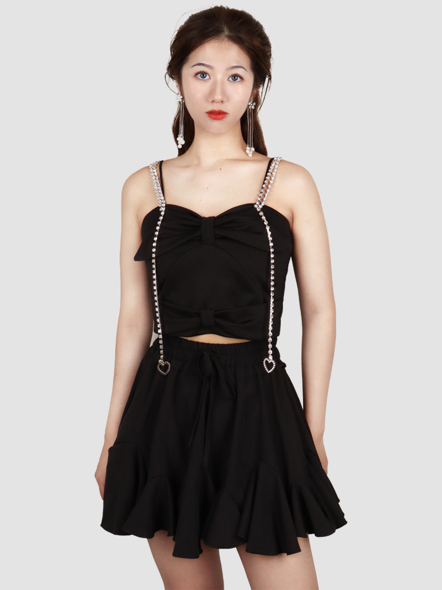 Rhinestone Bow Cami Top