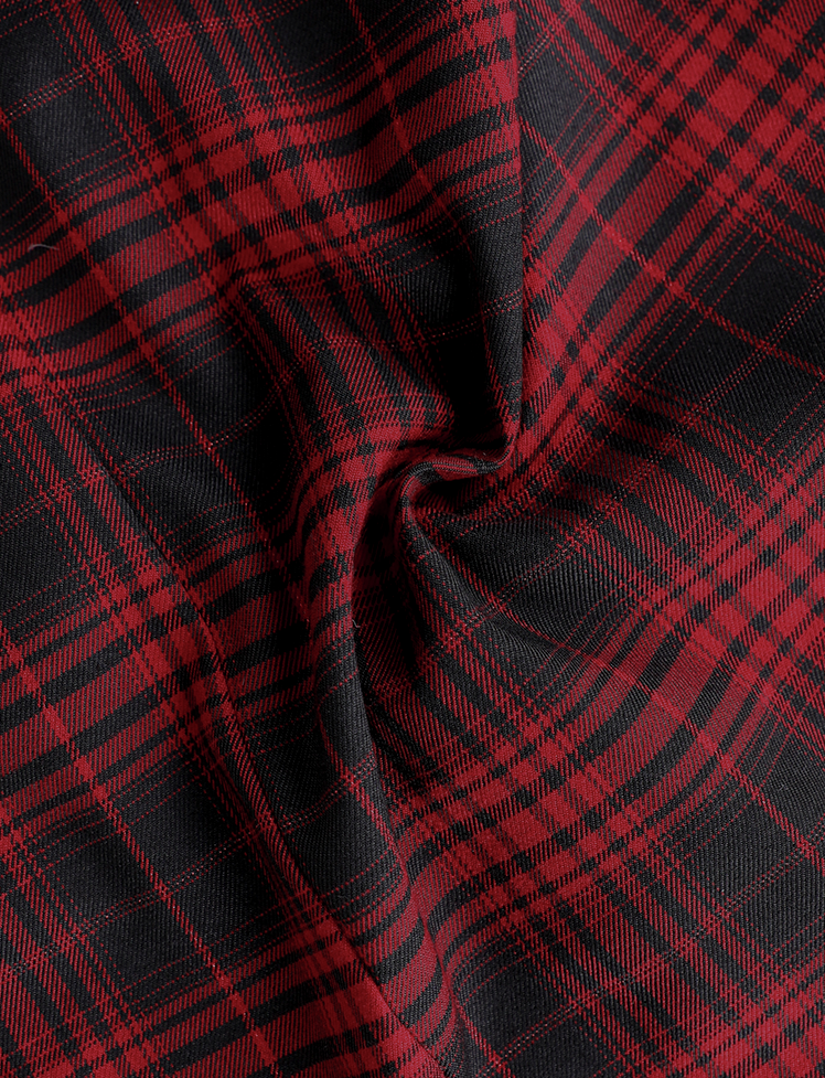 Red Plaid Bow Cami Dress