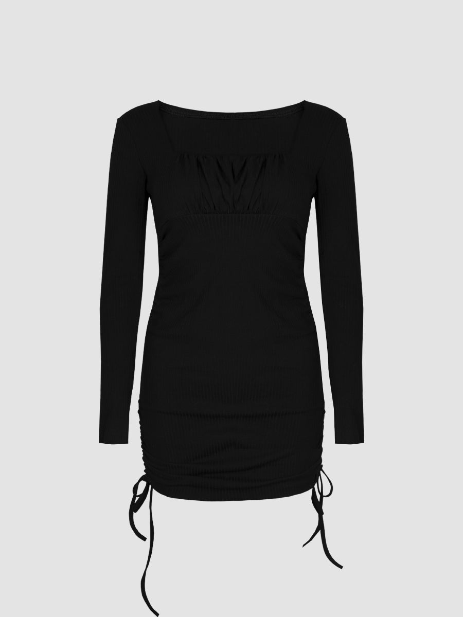 Drawstring Tight Dress