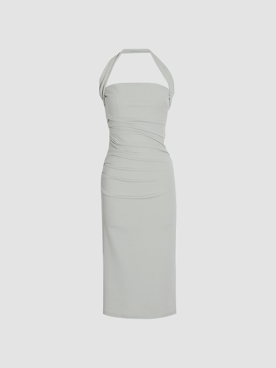 Hanging Neck Midi Dress