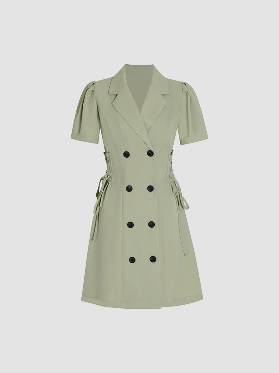 Suit Bow Tied Waist Dress