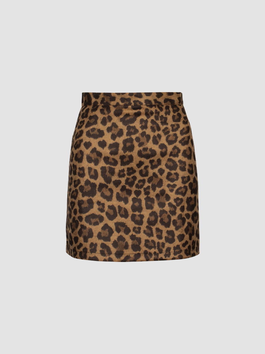 Leopard Print Skirt